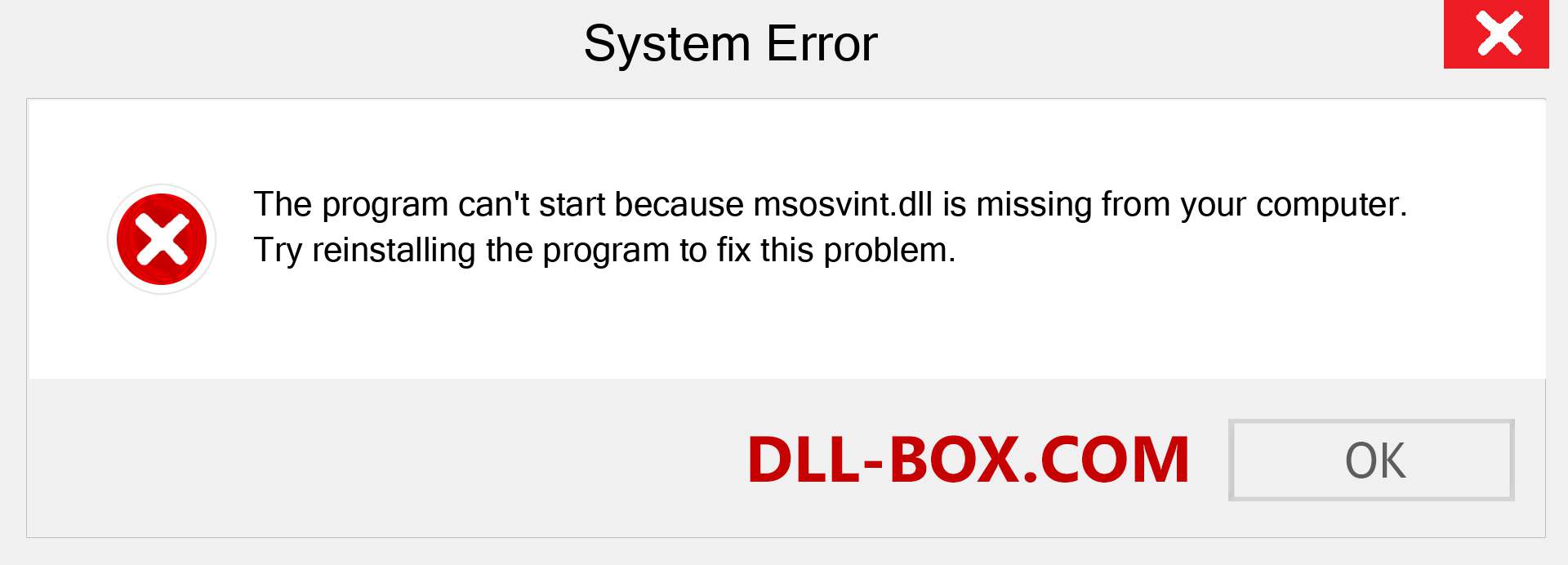  msosvint.dll file is missing?. Download for Windows 7, 8, 10 - Fix  msosvint dll Missing Error on Windows, photos, images