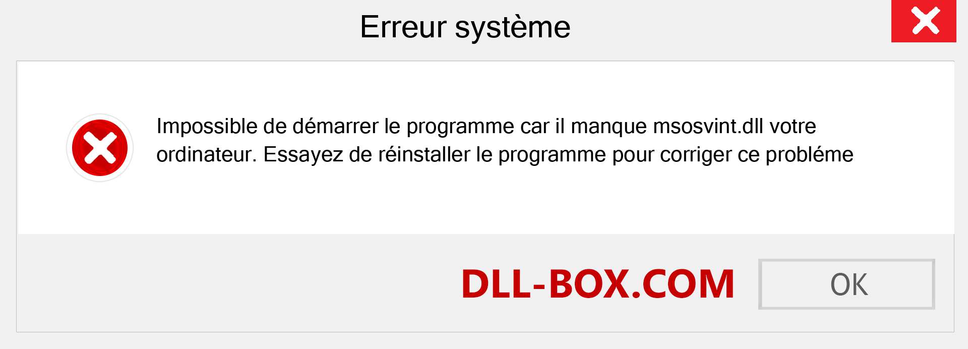 Le fichier msosvint.dll est manquant ?. Télécharger pour Windows 7, 8, 10 - Correction de l'erreur manquante msosvint dll sur Windows, photos, images